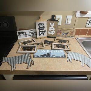 Farmhouse signs decor lot